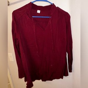Burgundy Blouse. Old Navy. Size S.